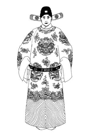 京剧演出服装《玉堂春》红团蟒袍戏曲服装定制手绘稿！