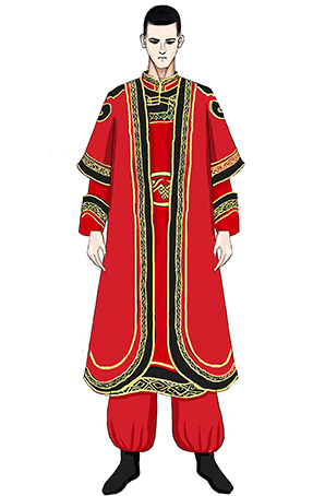 少数民族服装男士蒙古演出服设计蒙古舞服装定制