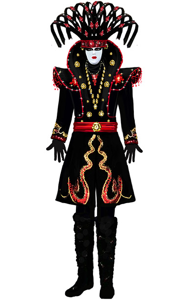 景区演出服装设计游园小丑演出服装设计款式